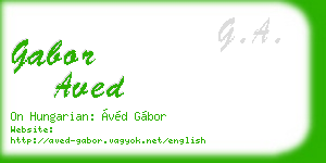 gabor aved business card